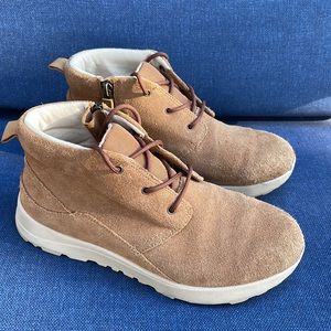 UGG suede lace up with inside zipper big kids boots size 4; EU 36